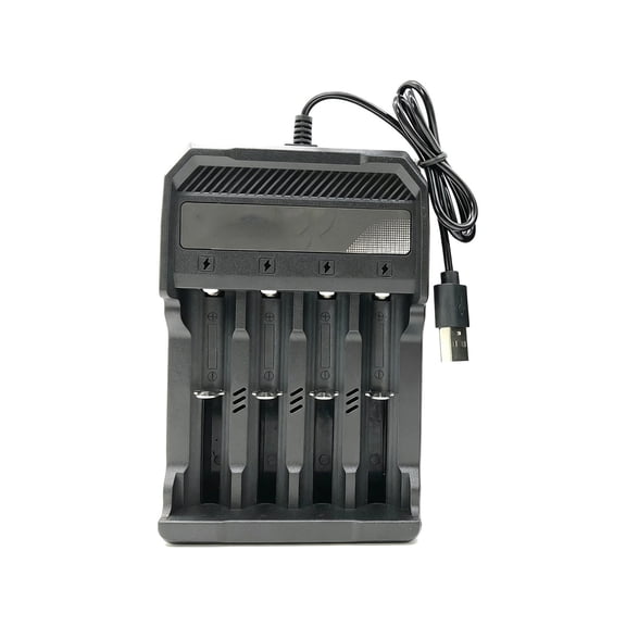 Universal 4 Slot Battery Charger For 18650 185 16340 145 Lithium Cells With Overcharge USB Powered Smart Device