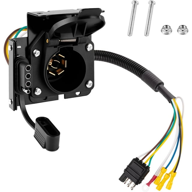 Trailer Tail Light Adapter & 20-Foot Wiring Kit – Plug-and-Play For Towing Boats, RVs, Trailers