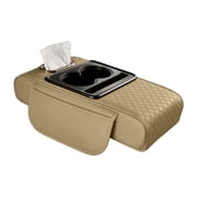 Universal 4-in-1 Center Console Organizer with Armrest Cup Holder and Phone Mount for Car Truck SUV