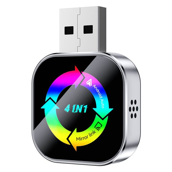 Universal 4-in-1 Wireless CarPlay Android Auto USB-C Adapter For Seamless Smartphone Integration Enhanced Entertainment System