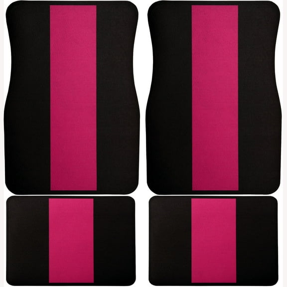 Universal, 4 pcs set of floormats with a Black and hot pink print