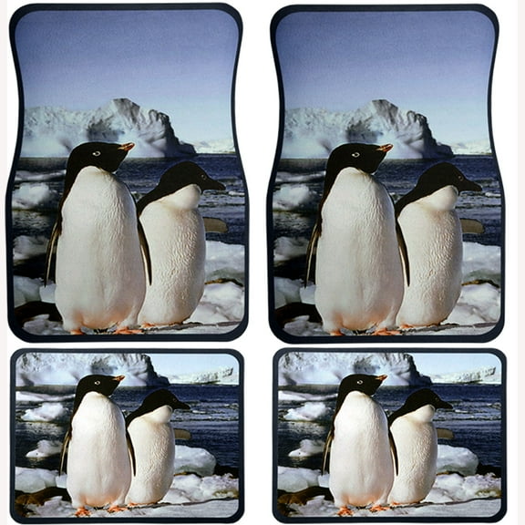 Universal, 4 pcs set of floormats with a printed Penguins design