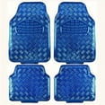 thumbnail image 1 of Universal 4-piece all-weather car foot mat, waterproof, dust-proof, easy to clean, durable plastic material, vehicle foot mat(Blue), 1 of 6