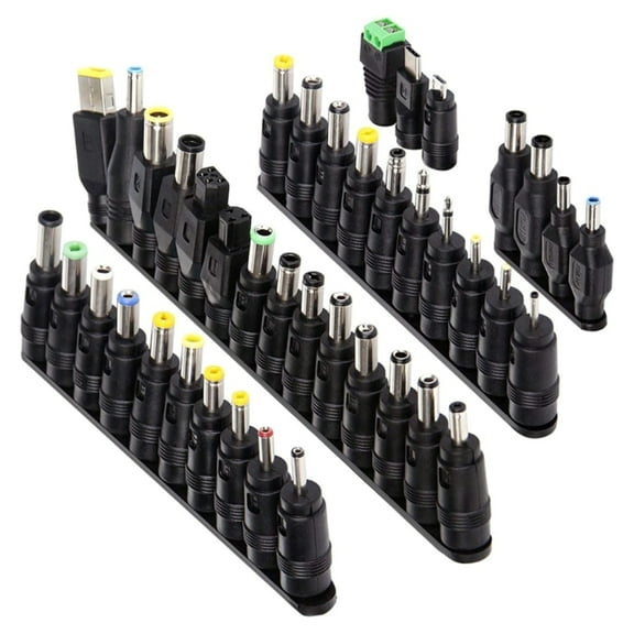 Universal 41PCS Power Adapter Tips DC5.5x2.1mm 5.5x2.5mm Connector Kits for Laptop Charger Supply Convert Plug Jacks