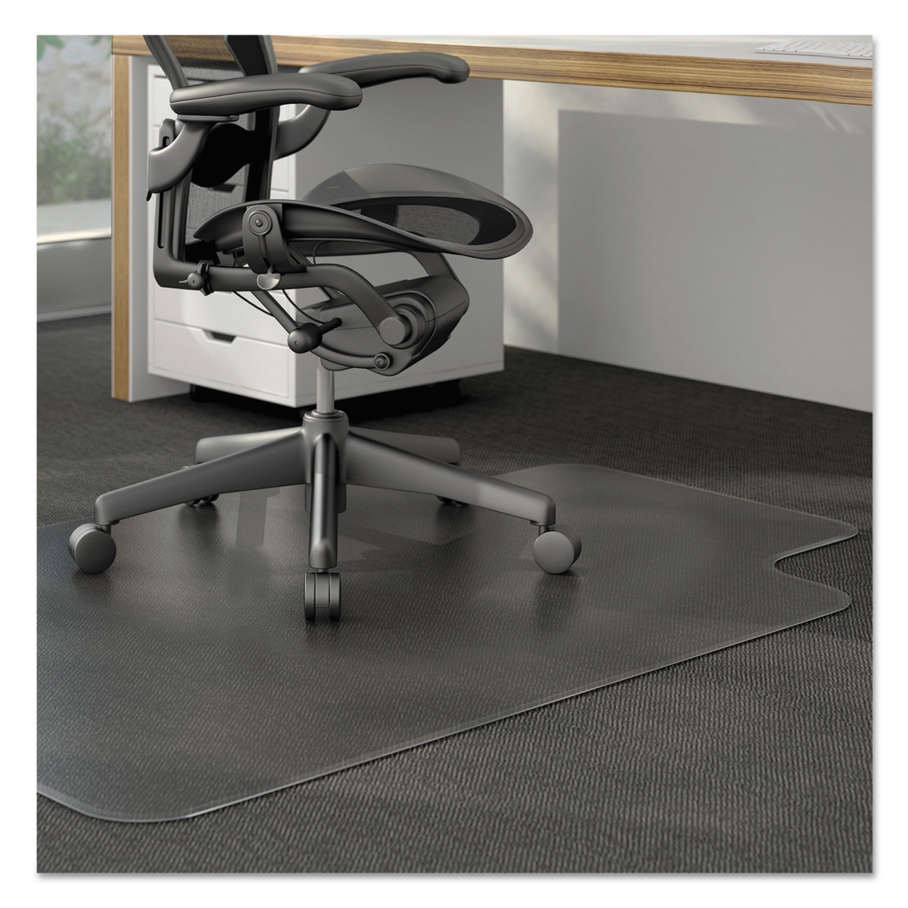 Universal 45 x 53 Chair Mat for Low Pile Carpet Rectangular