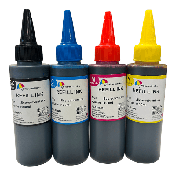 Universal 4x100ml ECO-Solvent Water Based Ink Compatible for Eco-Solvent HTV