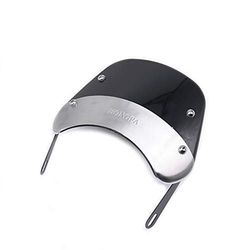 Universal 5-7" Headlight Windproof Fairing Windscreen Windshield For Honda Yamaha Suzuki GSXR YZF CB XR KL Cafe Racer