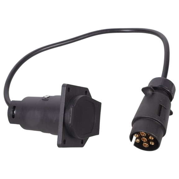 Trailer Adapter 5 Pin 7 Pin Double Head Connector 60cm ABS Construction Suitable For Vehicle Towing Compatibility