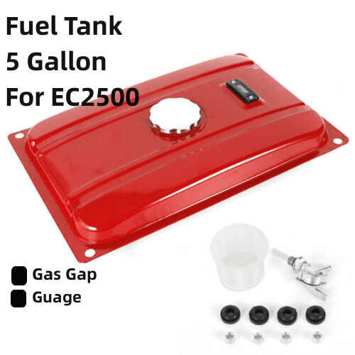 Universal 5 Gallon Generator Fuel Tank Gas Tank Generator Petcock Red 18.9 L