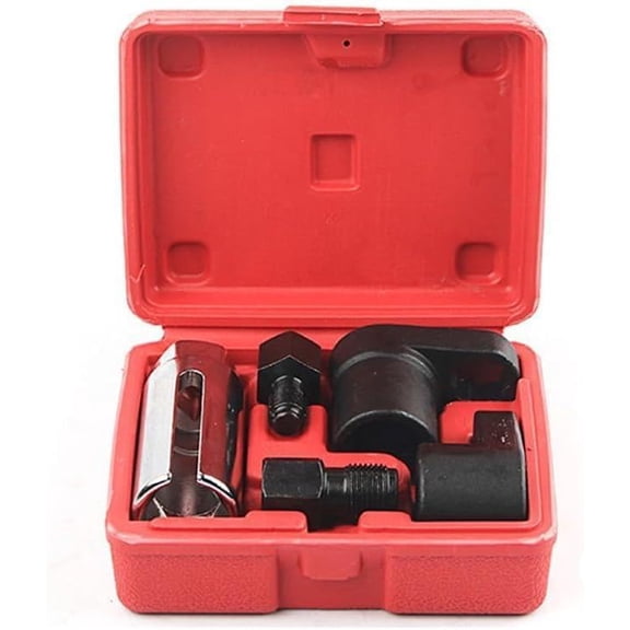 Universal 5 Piece Oxygen Sensor Socket Set with Slotted Design, O2 Sensor Removal Tool