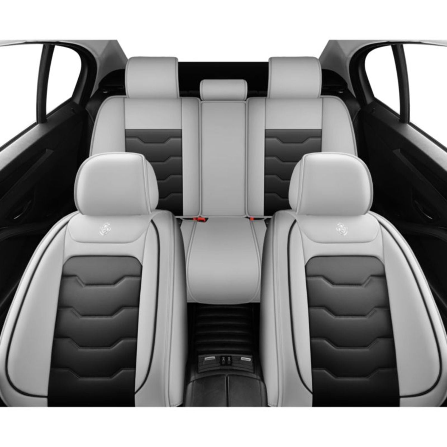 Universal 5-Seat Car Seat Covers - PU Leather, Waterproof & Breathable, Easy to Clean, One-Piece Design for Simple Installation, Suitable for All Seasons