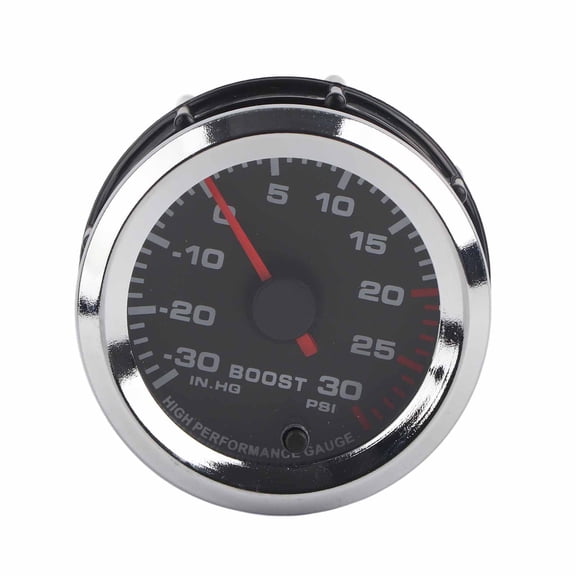 Universal 52mm Turbo Boost Gauge Dial Pointer with 7 Colors LED Backlight High Precision Auto Vacuum Pressure Meter -30-30 PSI / -206-206 kPa Fit for 12V Car Truck Boat Marine Diesel Engine