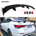 thumbnail image 1 of Universal 55" Rear Trunk Spoiler Wing Glossy Black GT Racing Spoiler DeckLid Lip Exterior Accessories Compatible with Mazda Nissan Sentra Toyota Camry Honda Civic Dodge Charger (Tape Install), 1 of 7