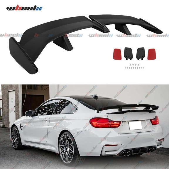 Universal 55" Rear Trunk Spoiler Wing Matte Black GT Racing Spoiler DeckLid Lip Exterior Accessories Compatible with Mazda Nissan Sentra Toyota Camry Honda Civic Dodge Charger (Tape Install)