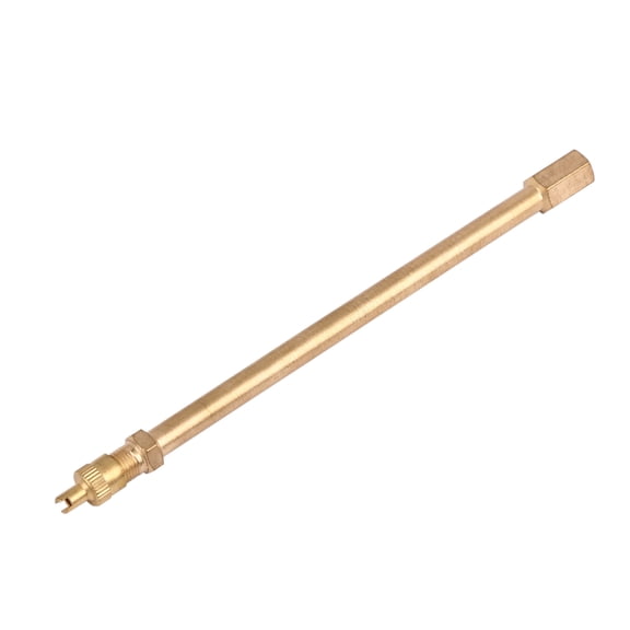 Universal 6.3'' Straight Metal Tyre Valve Stem Extension Rod Wheel Adapter for Car Truck Motorcycle Gold Tone