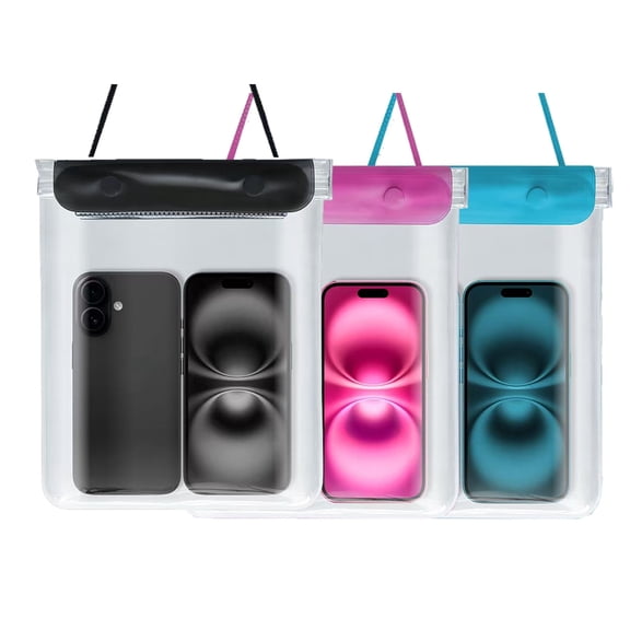 Universal 6-7 Inch Waterproof eReader Case, 3 Pack, eBook Reader Cover Dry Bag Water Proof Pouch Compatible with Paperwhite/ Oasis/ Colorsoft/ for Kobo Clara/ Z Fold Cell Phone / iPad mini Tablet