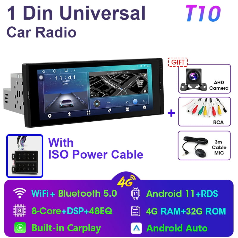 Universal 6.9" Car Radio 1 Din Android 10 Stereo Multimedia Video ...