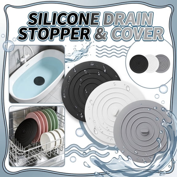 Universal 6 Inches Sink Stopper, Easy Clean Flat Drain Plug, Multipurpose Floor Cover for Tub and Kitchen (1 Pc)