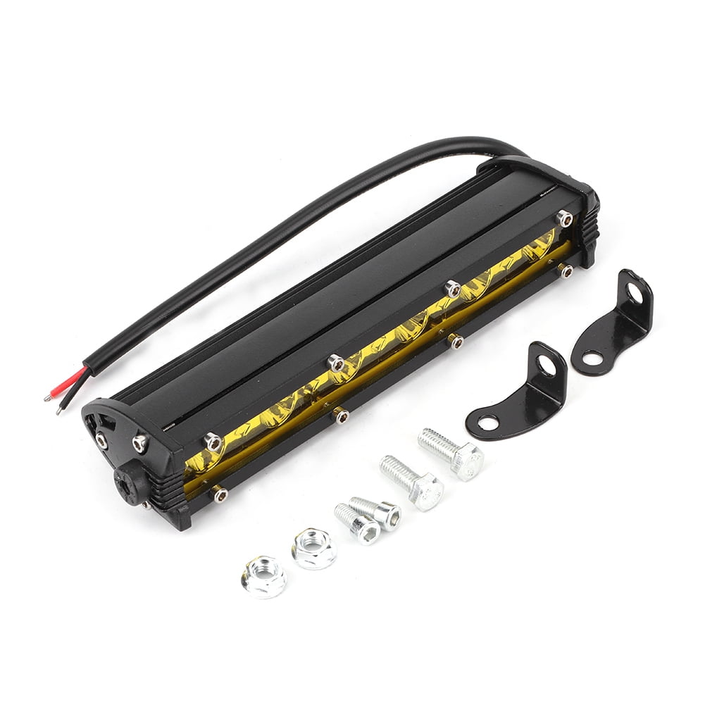 Universal 6 LED Spotlight for Cars - 18W Aluminum Alloy, Driving Yellow Light, Waterproof Work Light