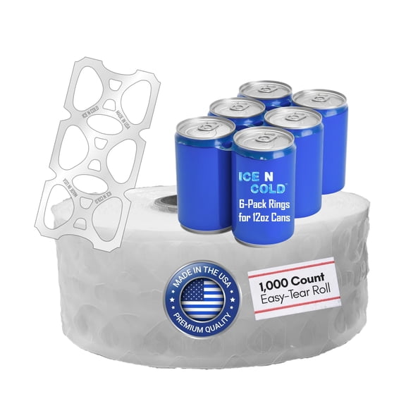 Universal 6-Pack Beer Soda Can Rings 1000ct Roll