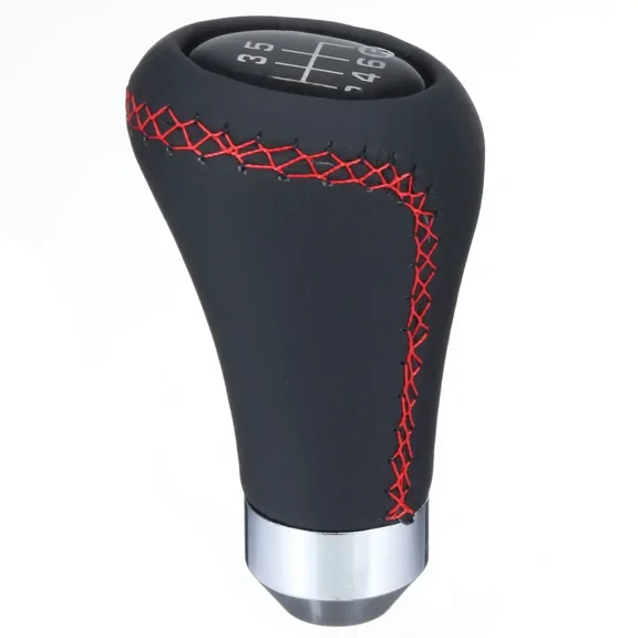 Universal 6 Speed For VW/Toyota/Honda Car Manual Gear Shift Knob Shifter Lever Stick Red Black Stitche PU Leather