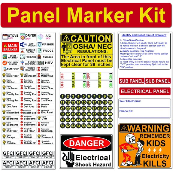 Breaker Panel Labels