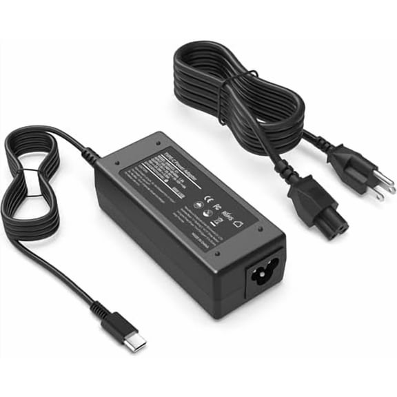 Universal 65W USB-C Laptop AC Power Adapter | Type C Charger Compatible with HP Chromebook, Lenovo, Dell, Acer, Asus, Samsung & Google Computers
