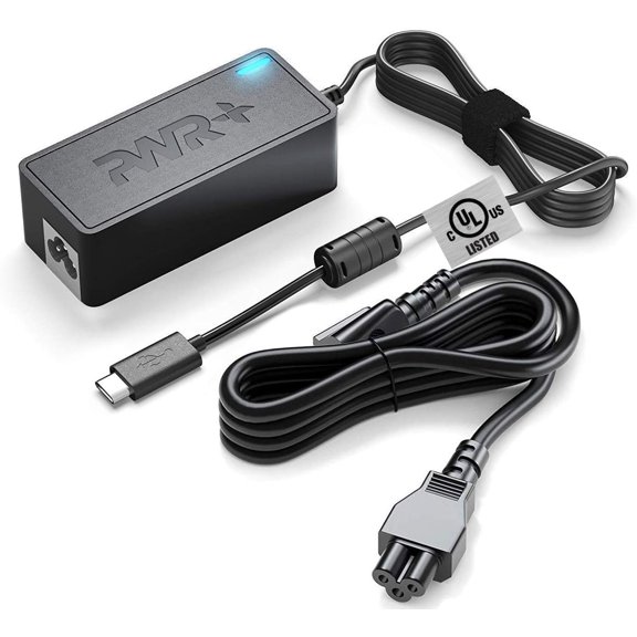 Universal 65W USB C Laptop Charger Compatible with Lenovo ThinkPad Yoga Carbon Dell XPS Latitude 5000 Pro Acer Asus Samsung Google Computer Type C Power Adapter - UL Listed PD3 ADLX65YDC2A Long Cord