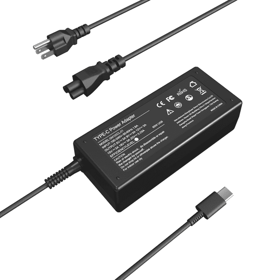 Universal 65W USB C Laptop Charger Compatible with Lenovo HP chromebook Dell Acer Asus Samsung Google Computer Type C AC Power Adapter