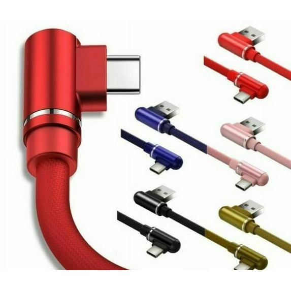 Max Life 6' USB Type A to USB Type C Cable, Blue, 2 Count