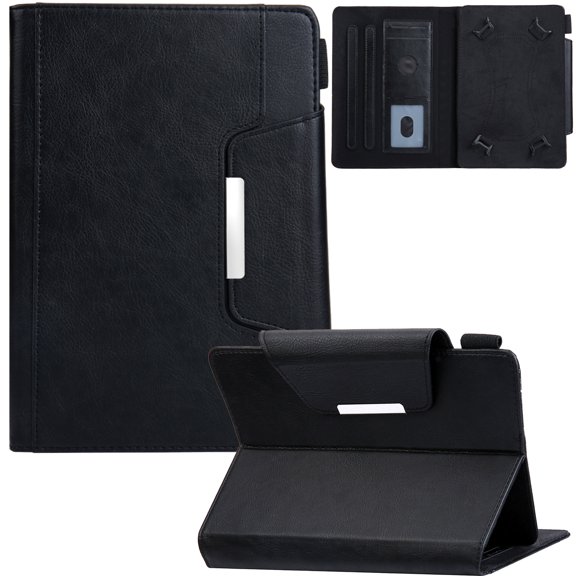 Universal 7.0" Tablet Case, Artyond PU Leather Multi-Angle Stand with Card Slots Case for Samsung Galaxy Tab E 7.0/Tab A 7.0/Fire7/6.8 Inch Kindle Paperwhite and More 7.0 Inch Android Tablet, Black