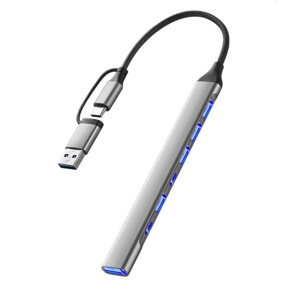 Universal 7/4 Port USB Hubs With Aluminum Shell 5Gbps Transfer OTG Function For Electronics