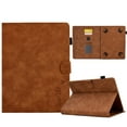 thumbnail image 1 of Universal 7.5-8.5 inch Tablet Case, Multi-Angle Stand Case with Cards Slots Magnetic Buckle Cover for iPad Mini,Kindle,Android,Galaxy Tab & Other 7.5-8.5 inch Tablet,Brown, 1 of 5