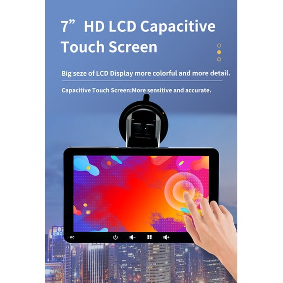 Universal 7" HD CarPlay Screen Wireless Android Auto Bluetooth Handsfree FM AUX TF USB