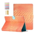 thumbnail image 1 of for Universal 7 Inch Android Tablet/Galaxy Tab A 7-Inch SM-T280 /Galaxy Tab 4 7" T230 /Onn 7 Inch Case - Soft PU Leather Folio Flip Cover Multiple Viewing Angles Stand Card Slots Case, Orange, 1 of 7