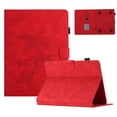 thumbnail image 1 of for Universal 7 Inch Android Tablet/Galaxy Tab A 7-Inch SM-T280 /Galaxy Tab 4 7" T230 /Onn 7 Inch Cover with Pencil Holder, Tree Pattern PU Leather Card/Stylus Holder Folding Stand Case, Red, 1 of 5
