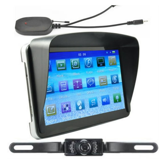 Universal 7 Inch Car GPS Navigation Bluetooth AV-IN Sat Nav +Wireless Rearview Camera ,Easy to Operate