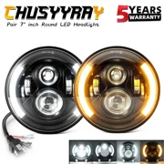 Universal 7 Inch Headlight Kit LED DRL Projector Style Assembly for Auto Lighting System Upgrade
