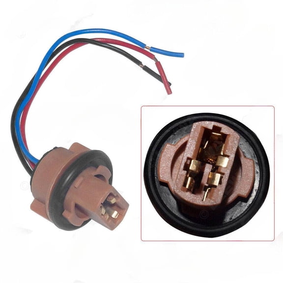 Universal  7443/7444/1891/T20 Automotive LED Light Adapter T20 Single Wire Brake Lamp Base Cable Plug
