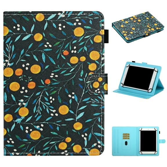 Universal 8 Inch Tablet Case, Dteck Portable Protective Folio Stand Case for 7.5 -8.5 Inch Tablet, Cute Pattern Kids Case for Samsung Tab A 8.0/Fire HD 8/iPad mini/Lenovo M8/All 8" Tablet,Yellow Fruit