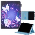 thumbnail image 1 of Universal 8 inch Tablet Case Flip Painted Leather Folio Stand Cover For iPad mini / Samsung Tab 8 inch / Amazon Fire HD 8" / Onn 8.0" / Lenovo Tab M8 and other 7.5 -8.5”Tablet,Butterfly Flower, 1 of 5