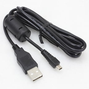 Universal 8-pin mini usb data cable for digital cameras, 1-1. 5m with ferrite core, black, 5-core pure copper
