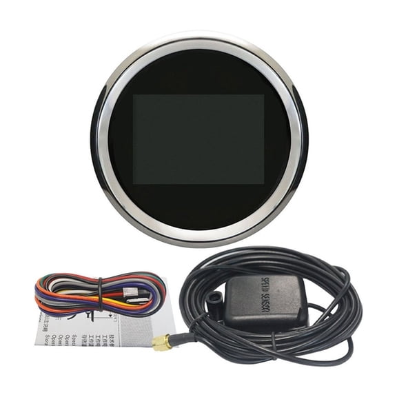 Universal 85mm Digital 3 In 1 Multi-function GPS Speedometer Odometer With 8 Colors Backlight For Van Ship Motorcycle ,Easy to Install