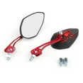 thumbnail image 1 of Universal 8mm 10mm Motorcycle Moto Spider Adjusted Rear View Side Mirrors Red, 1 of 5