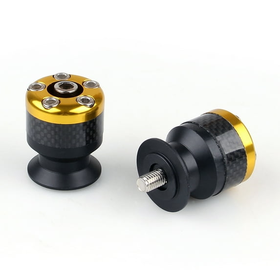 Universal 8mm CNC Carbon Swingarm Sliders Gold