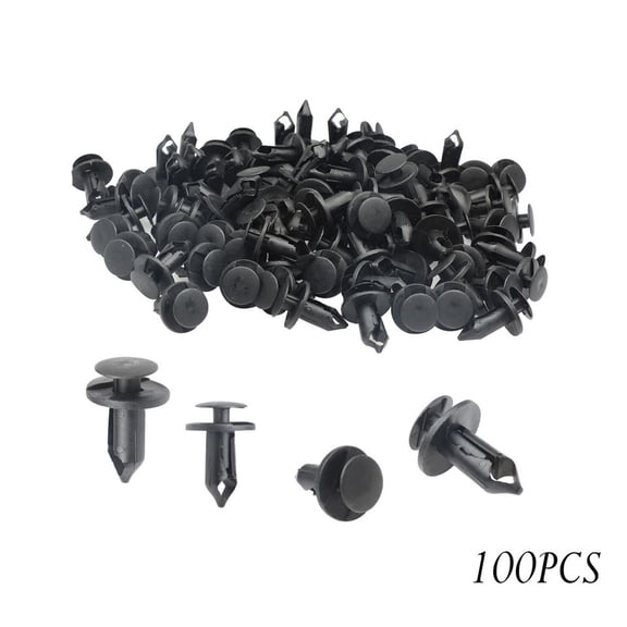 Universal 8mm Hole Rivets Retainer Fender Bumper Push Pin Fastener 100 Clips