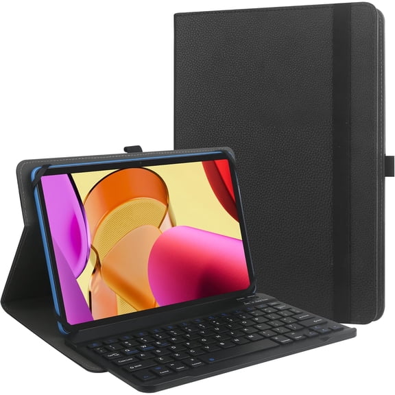 Universal 911 Inch Tablet Case with Detachable Wireless Bluetooth Keyboard, Folio Stand Cover with Pen Holder for iPad, Samsung Galaxy and Other 9",9.7",10.1",10.5",10.9",11" Android Tablets