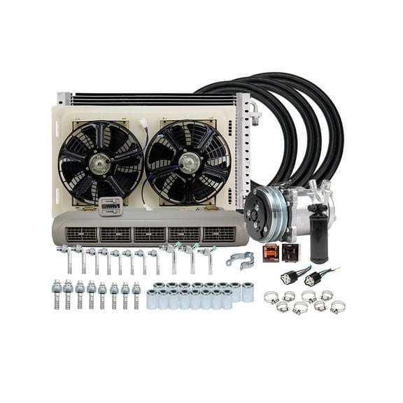 Universal A/C Air Conditioning Evaporator Assembly Kit For Truck Bus Caravan Trailer RV Recreational Vehicle AC Cooling System ,Compact Design