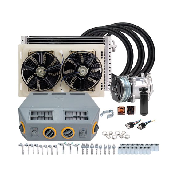 Universal A/C Air Conditioning Evaporator Kit For Heavy Duty Truck Bus Van RV Motorhome Automotive AC Air Conditioner ,Compact Design