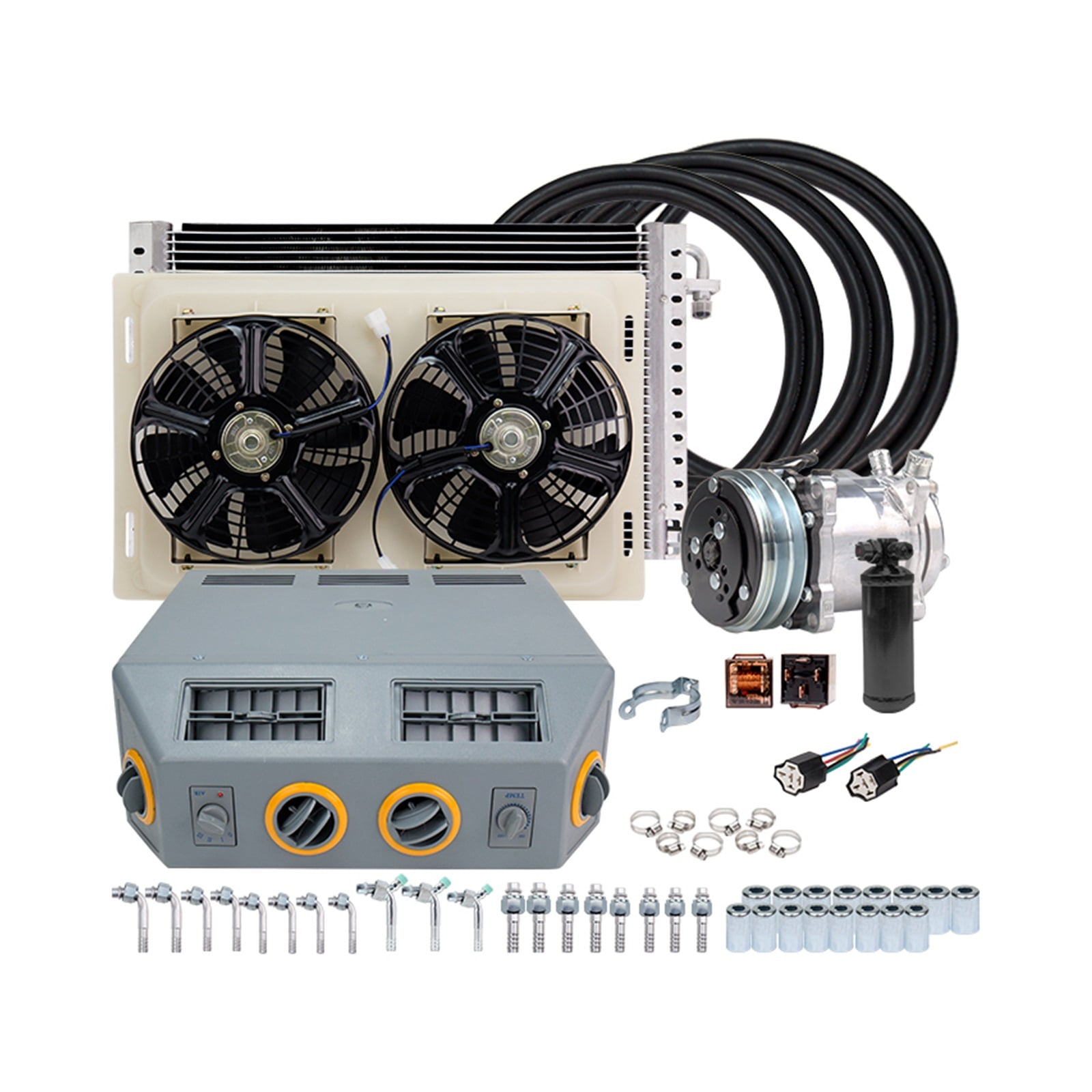 Universal A/C Air Conditioning Evaporator Kit For Heavy Duty Truck Bus ...